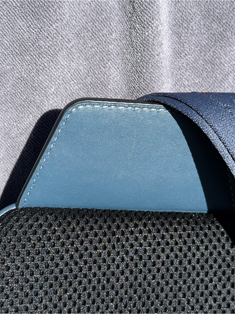 COACH Racer Sling Pack In Smooth Leather in Dark Denim Blue with Silver Hardware - Picture 8 of 14